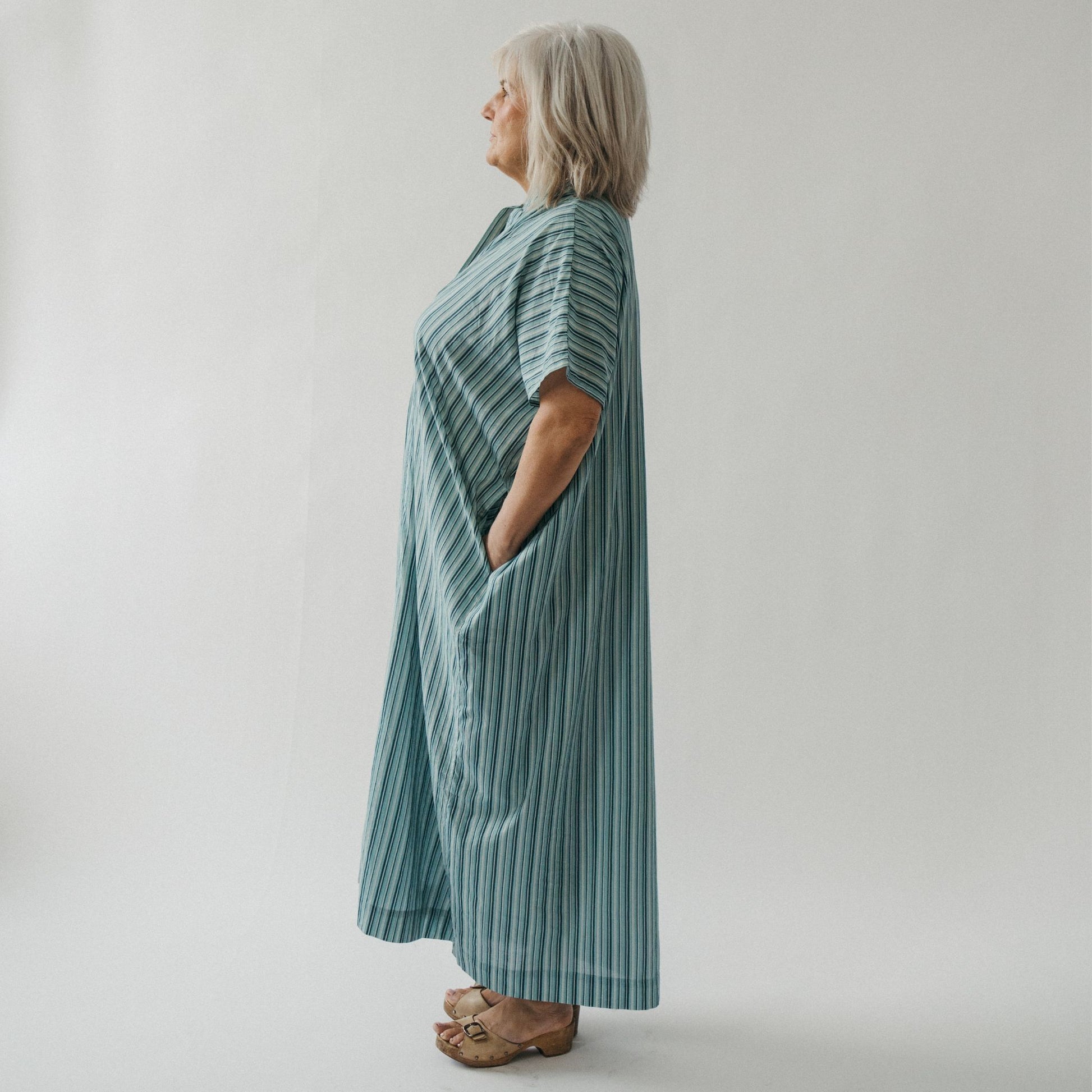POKOLOKO Sol Kaftan #color_turquoise-stripe