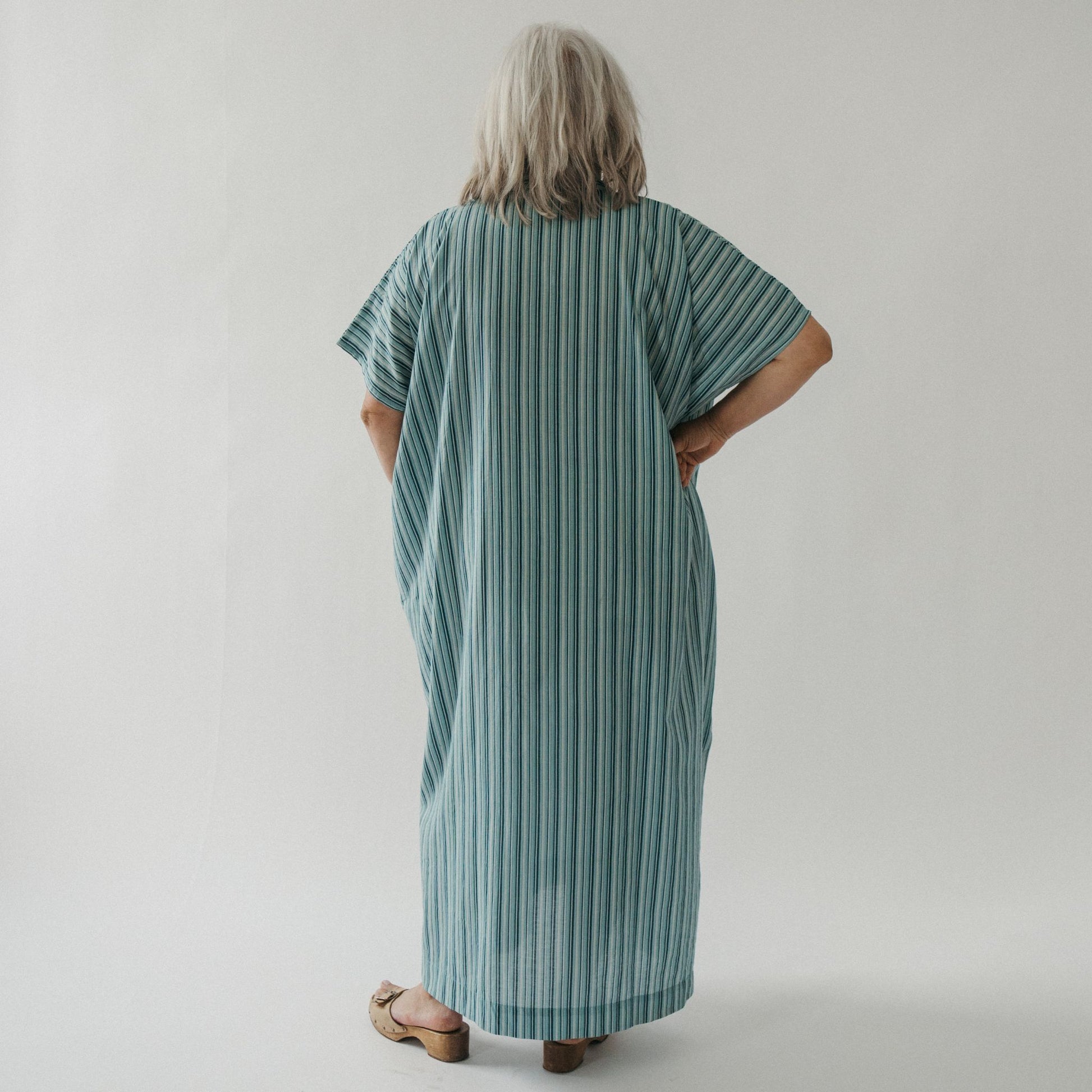 POKOLOKO Sol Kaftan #color_turquoise-stripe