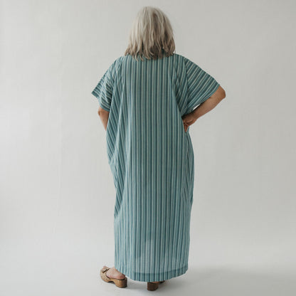 POKOLOKO Sol Kaftan #color_turquoise-stripe