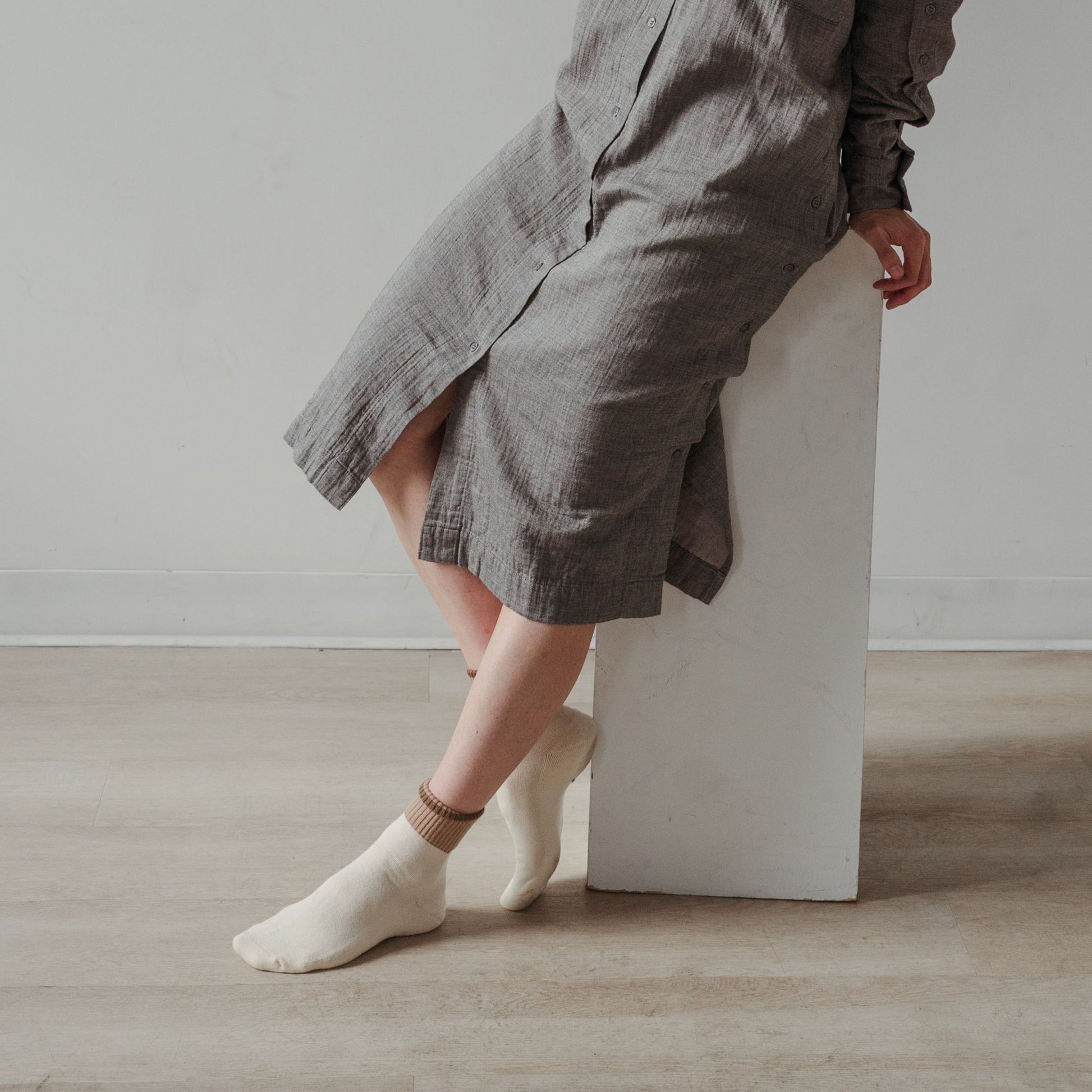 POKOLOKO Block Pima Socks #color_block-sandbanks