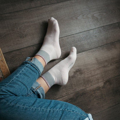 POKOLOKO Block Pima Socks #color_pink-lemonade