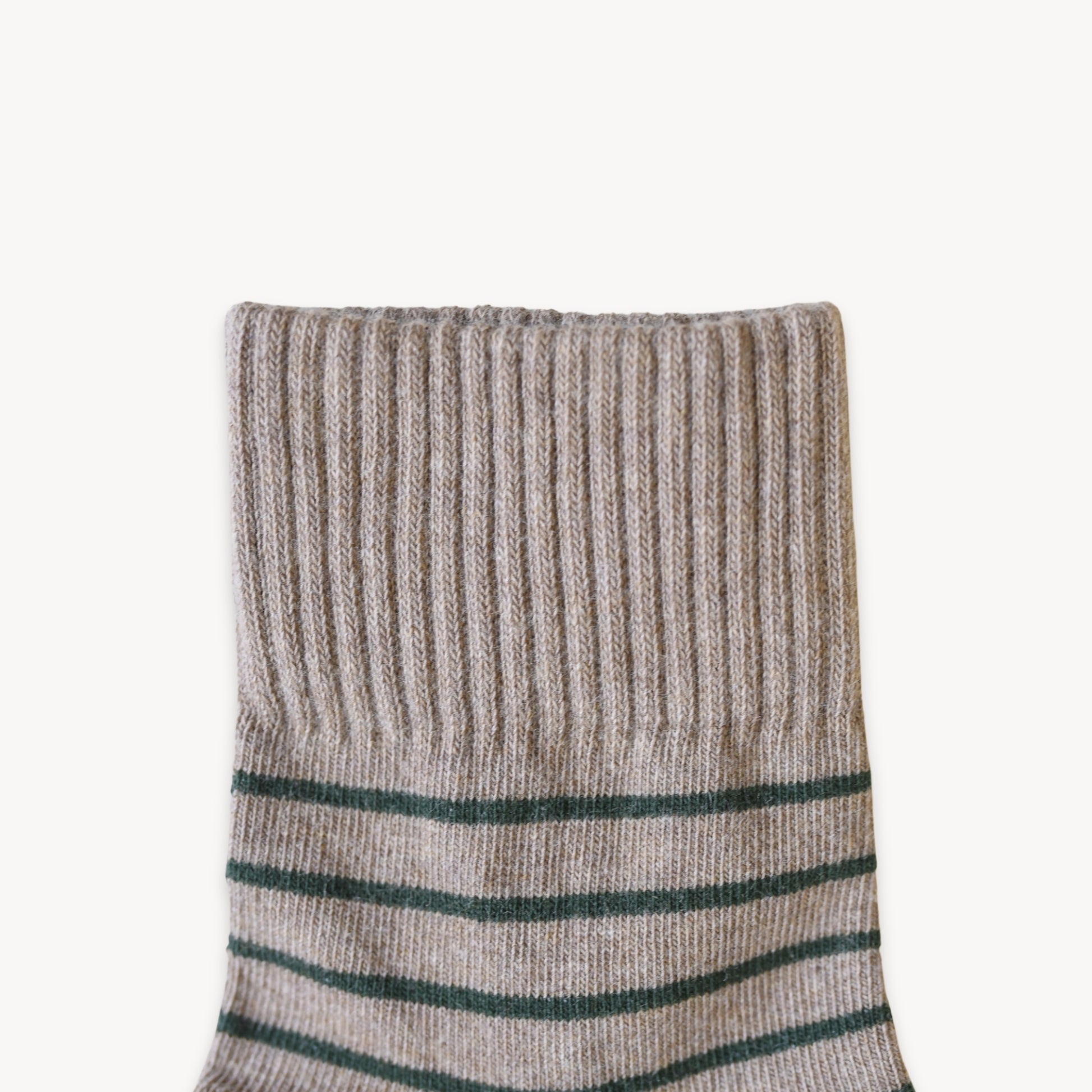 POKOLOKO Striped-Solid Pima Socks - Pack of 2 #color_forest-walnut