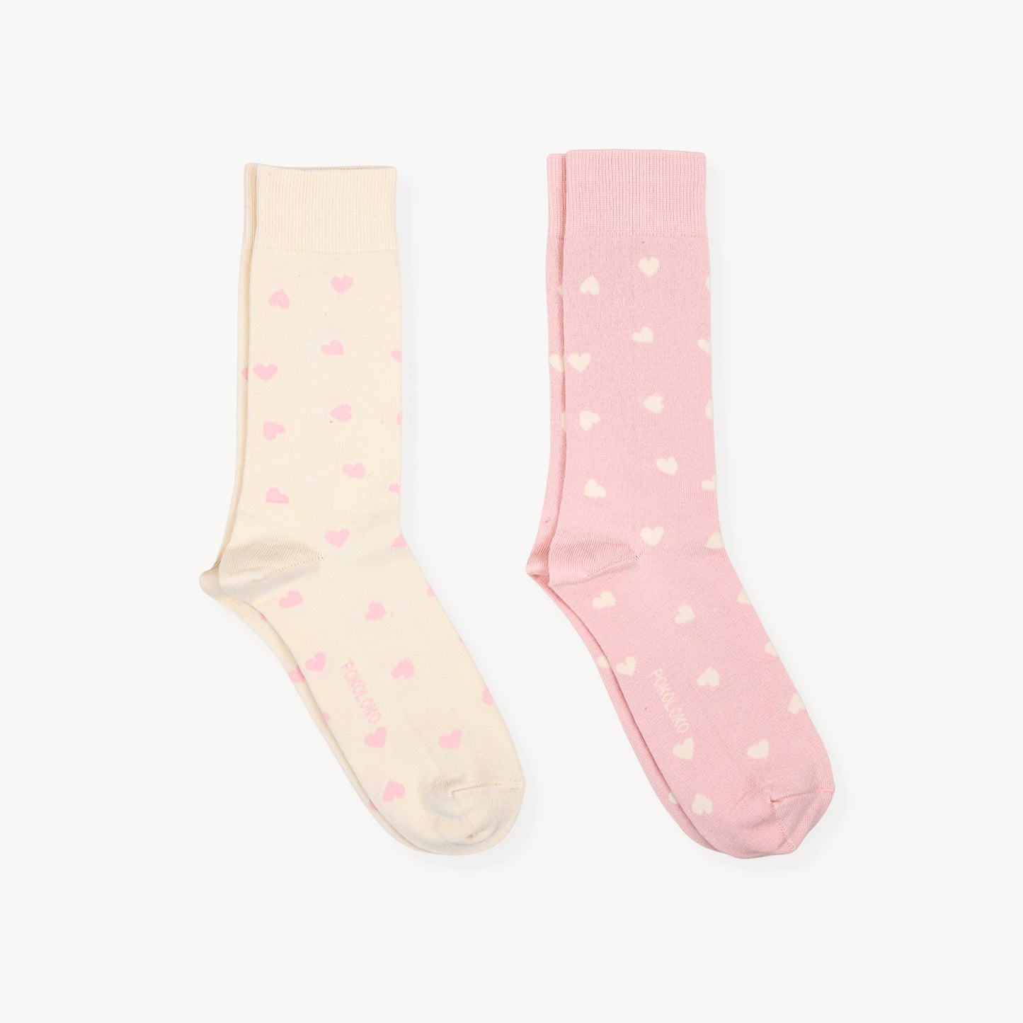 Have a Heart Socks - Pack of 2 #color_pink-beige