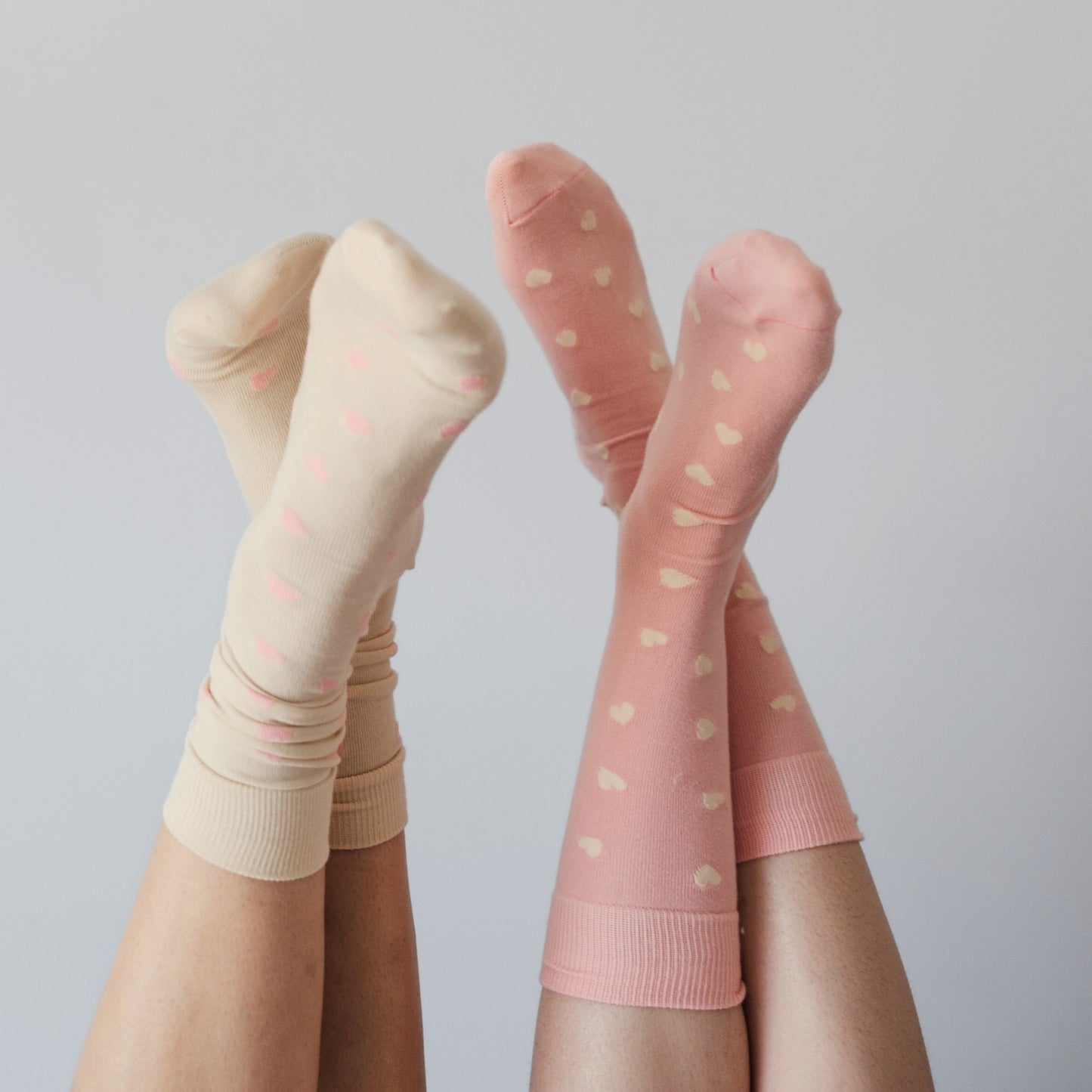 Have a Heart Socks - Pack of 2 #color_pink-beige