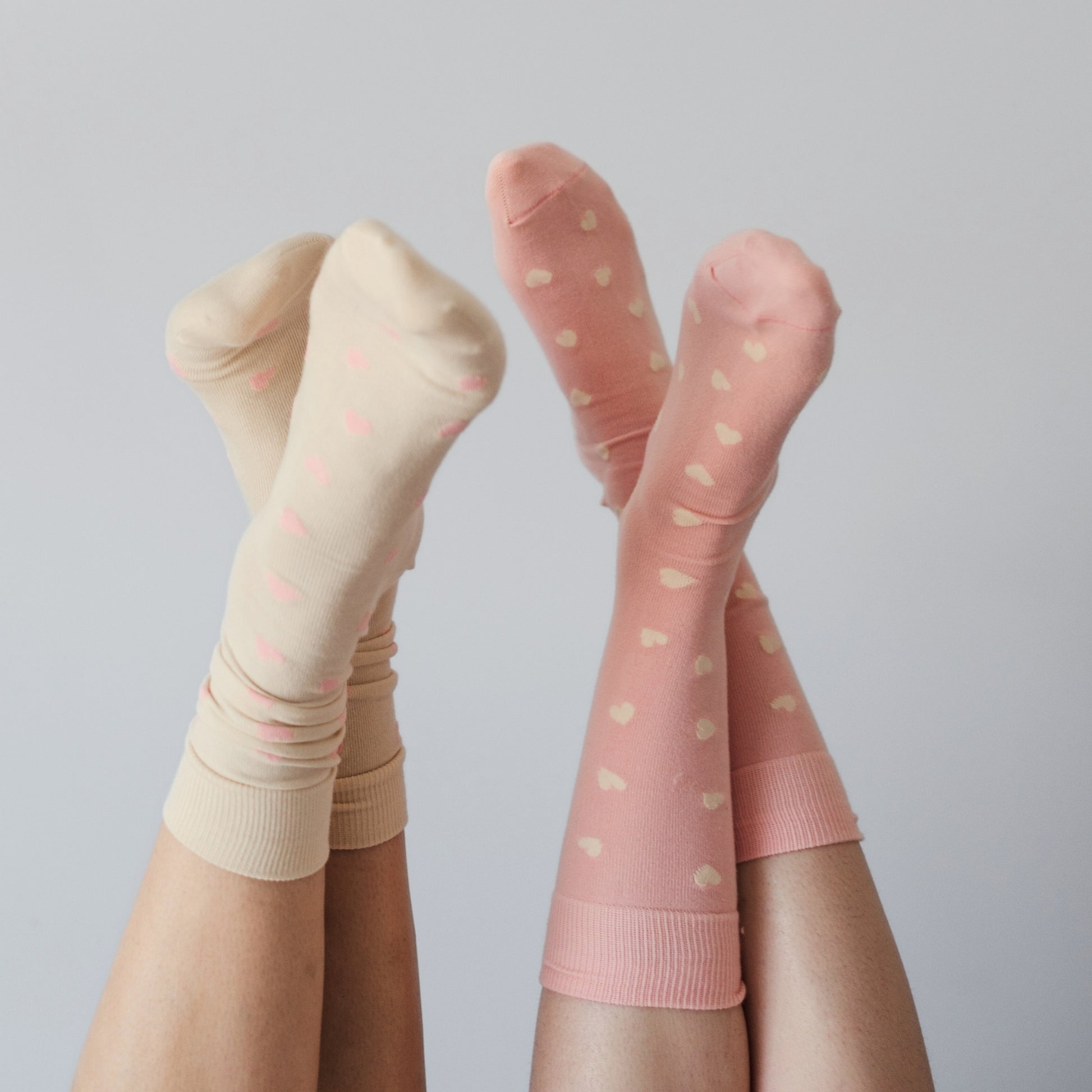 Have a Heart Socks - Pack of 2 #color_pink-beige