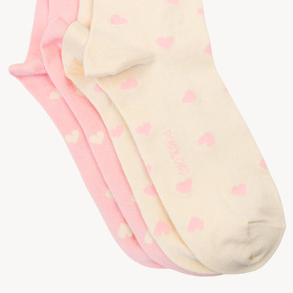 Have a Heart Socks - Pack of 2 #color_pink-beige