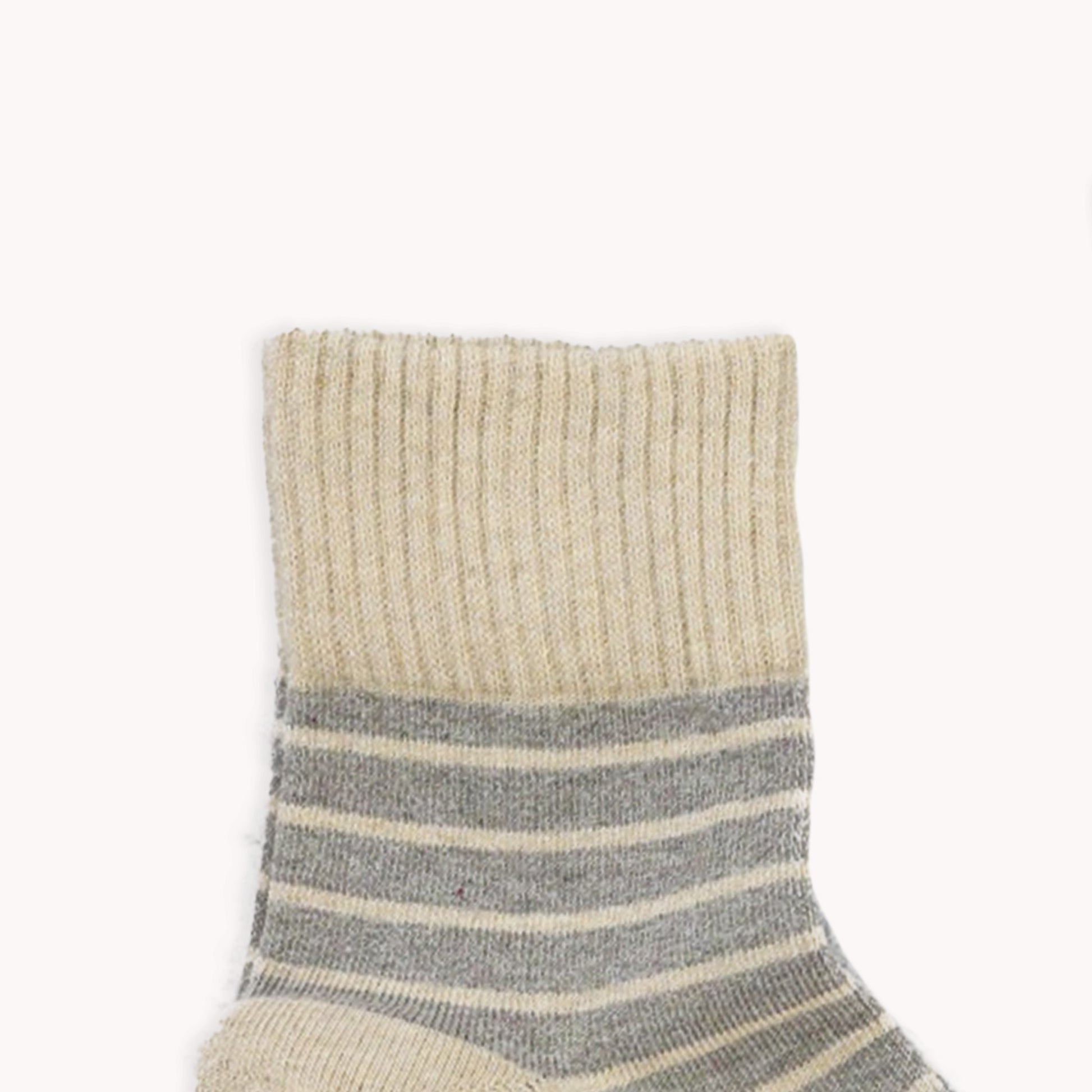 POKOLOKO Striped-Solid Pima Socks - Pack of 2 #color_honey-pima