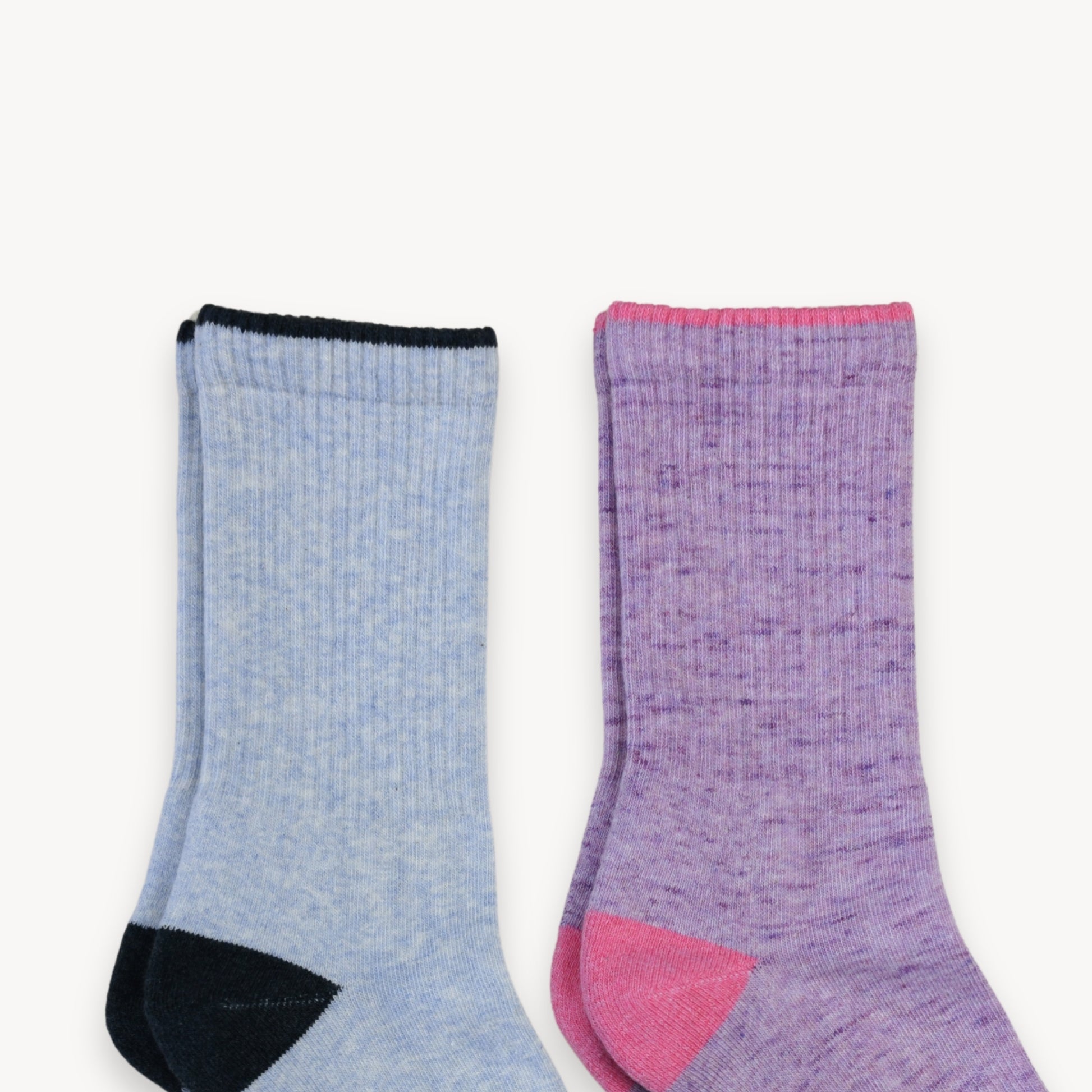 POKOLOKO Heel Toe Socks - Pack of 2 #color_fresa-plomo