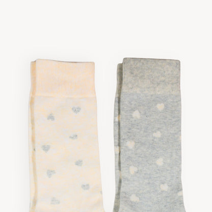 Have a Heart Socks - Pack of 2 #color_grey-white