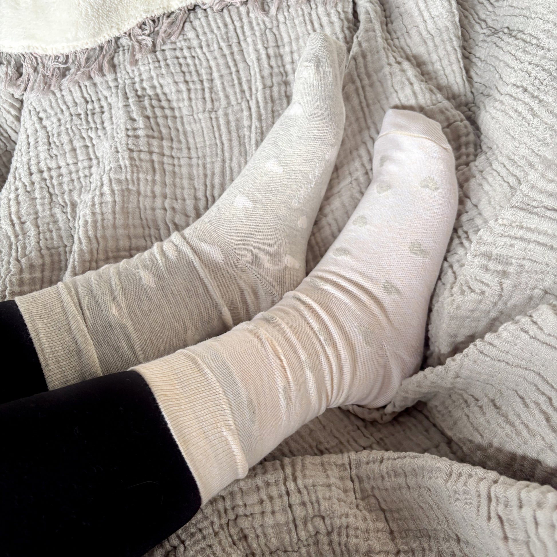 Have a Heart Socks - Pack of 2 #color_grey-white