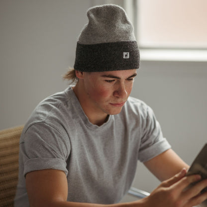POKOLOKO Pure Reversible Toque #color_grey-charcoal