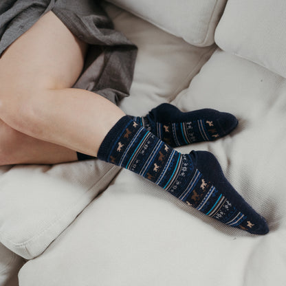 POKOLOKO Print Socks #color_space-blue-print