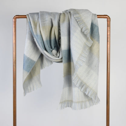 POKOLOKO Multi Mood Fringed Alpaca Blanket #color_mussel-mood
