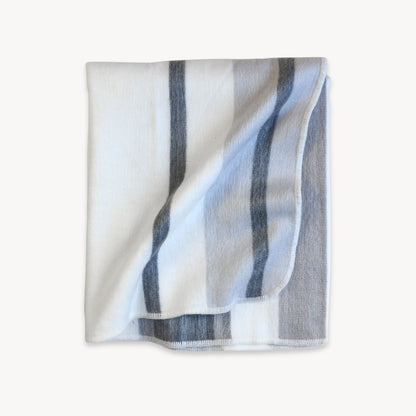 POKOLOKO Striped Alpaca Blanket #color_earl-grey-stripe