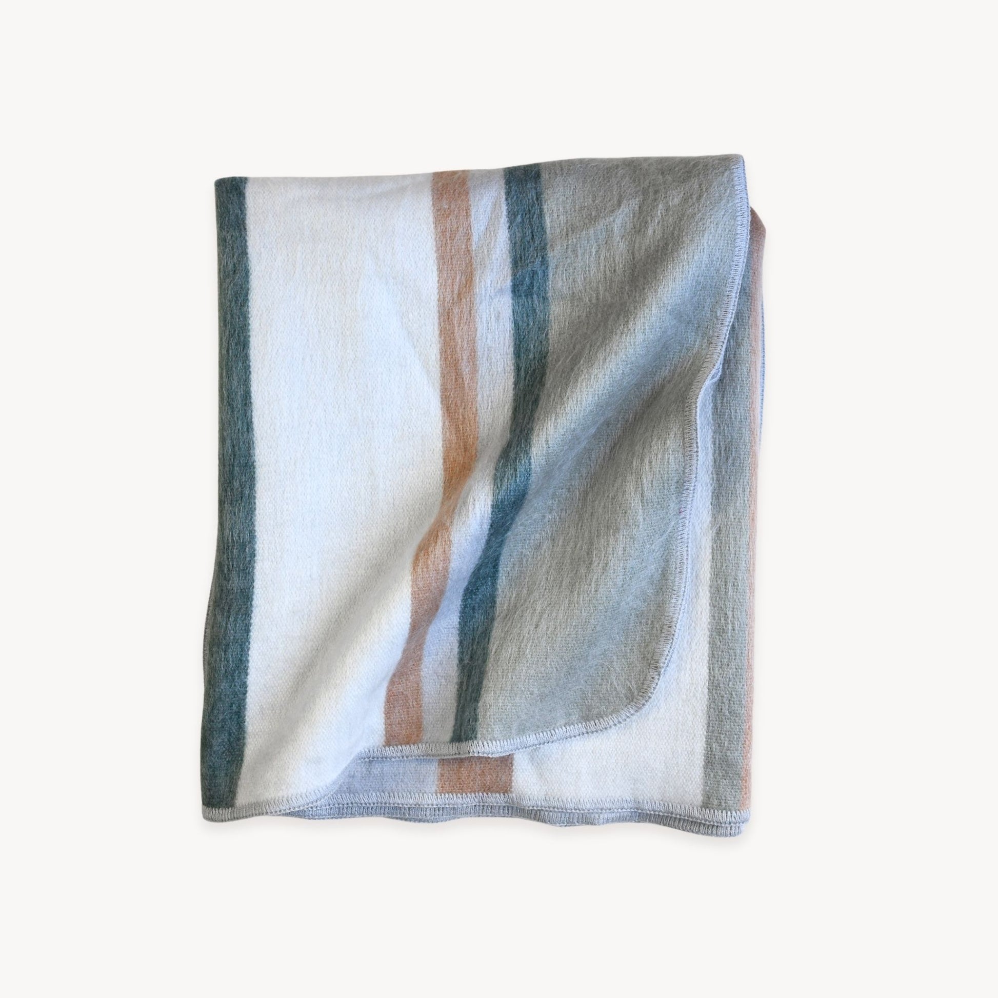 POKOLOKO Striped Alpaca Blanket #color_earth-stripe