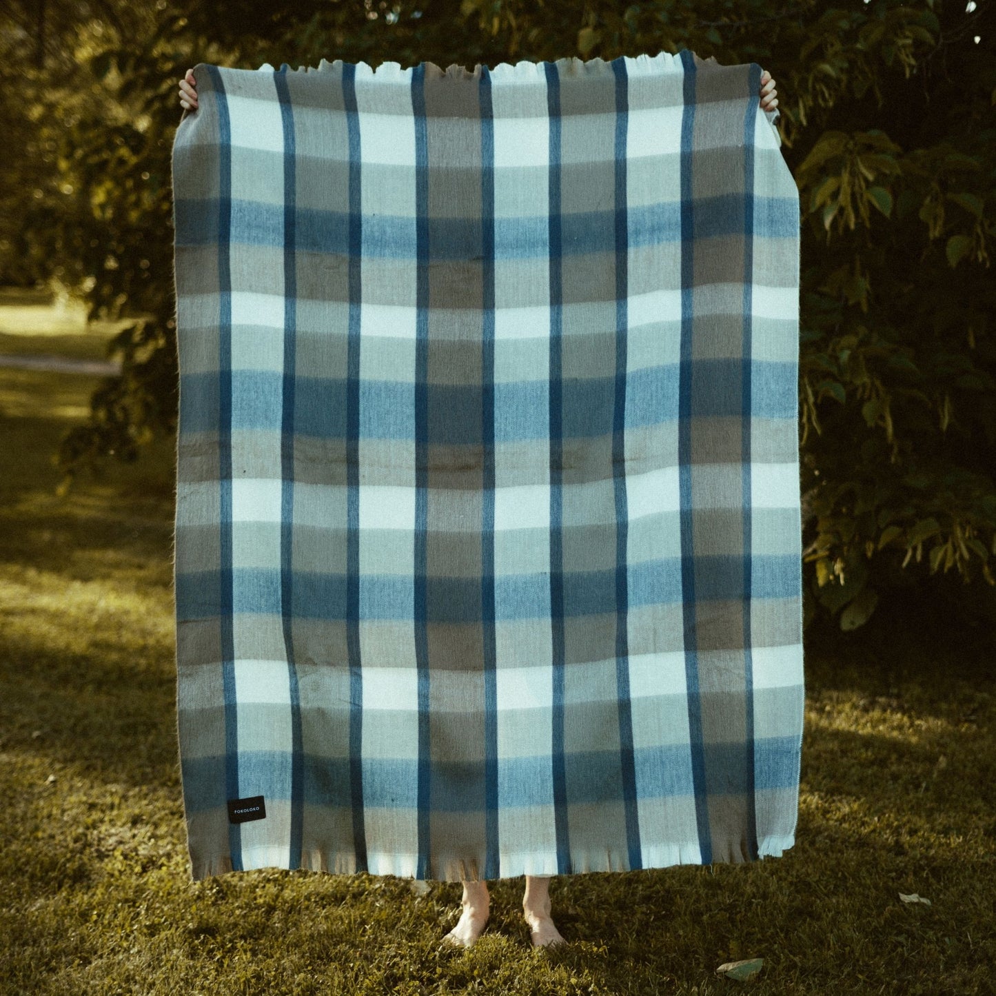 POKOLOKO Plaid Large Alpaca Blanket #color_camp-plaid