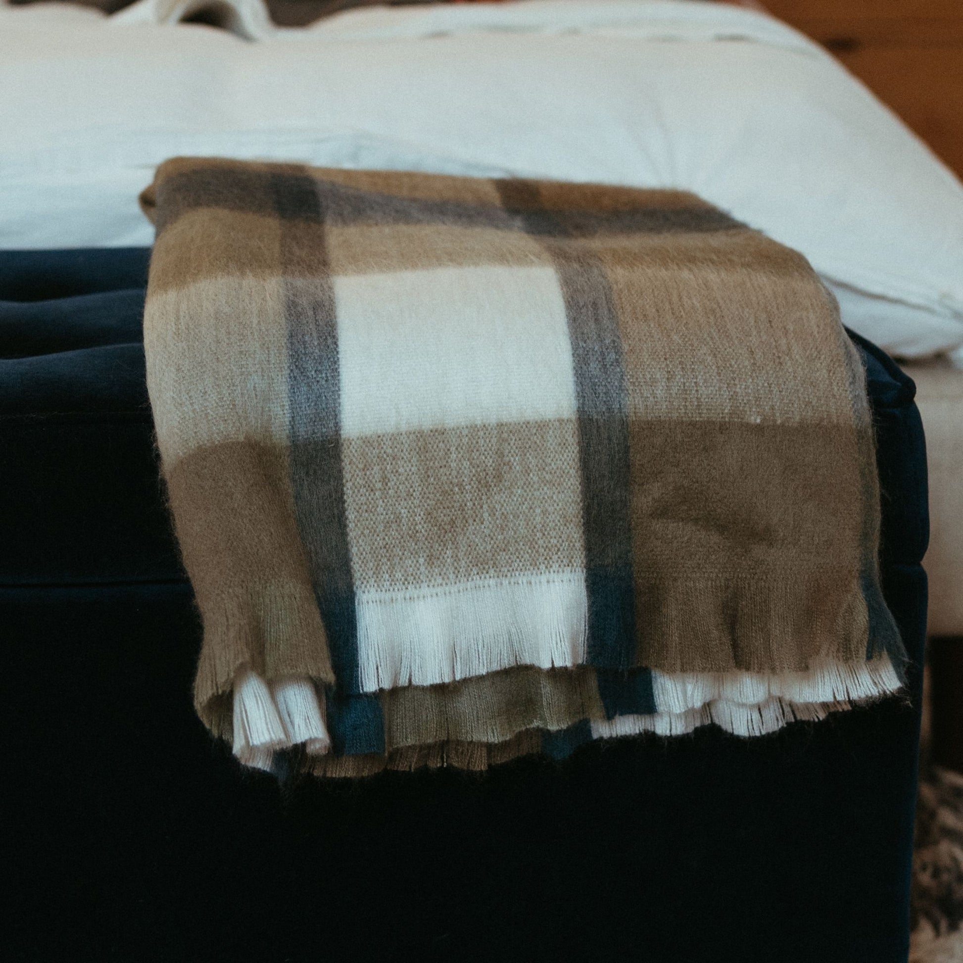 POKOLOKO Plaid Large Alpaca Blanket #color_camp-plaid