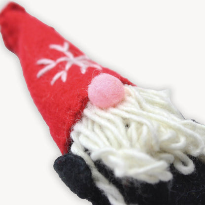 POKOLOKO Hand-Embroidered Ornament #color_red-gnome