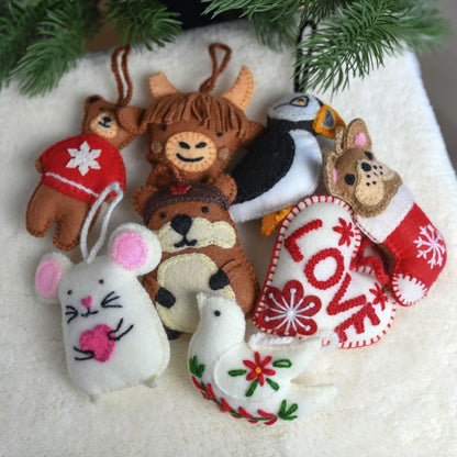 POKOLOKO Hand-Embroidered Ornament #color_highland-cow
