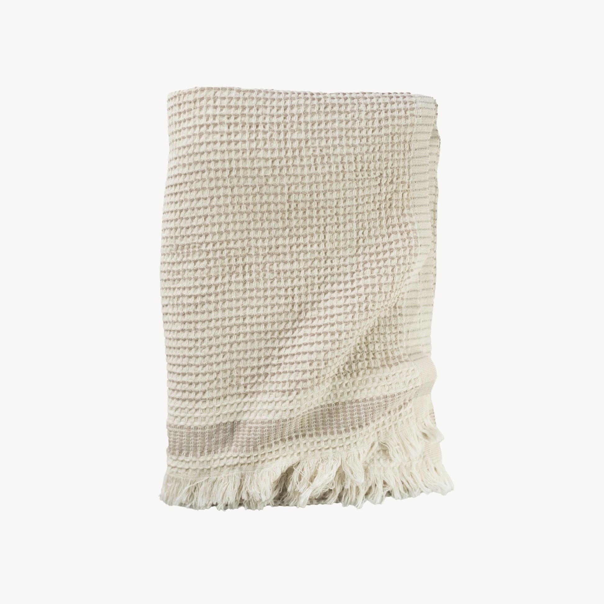 POKOLOKO Richmond Road Waffle Towel #color_waffle-tan
