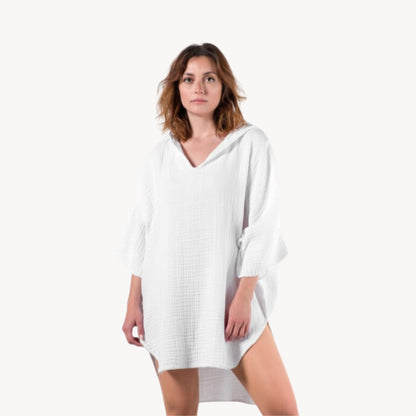 Crinkle Adult Poncho #color_crinkle-white