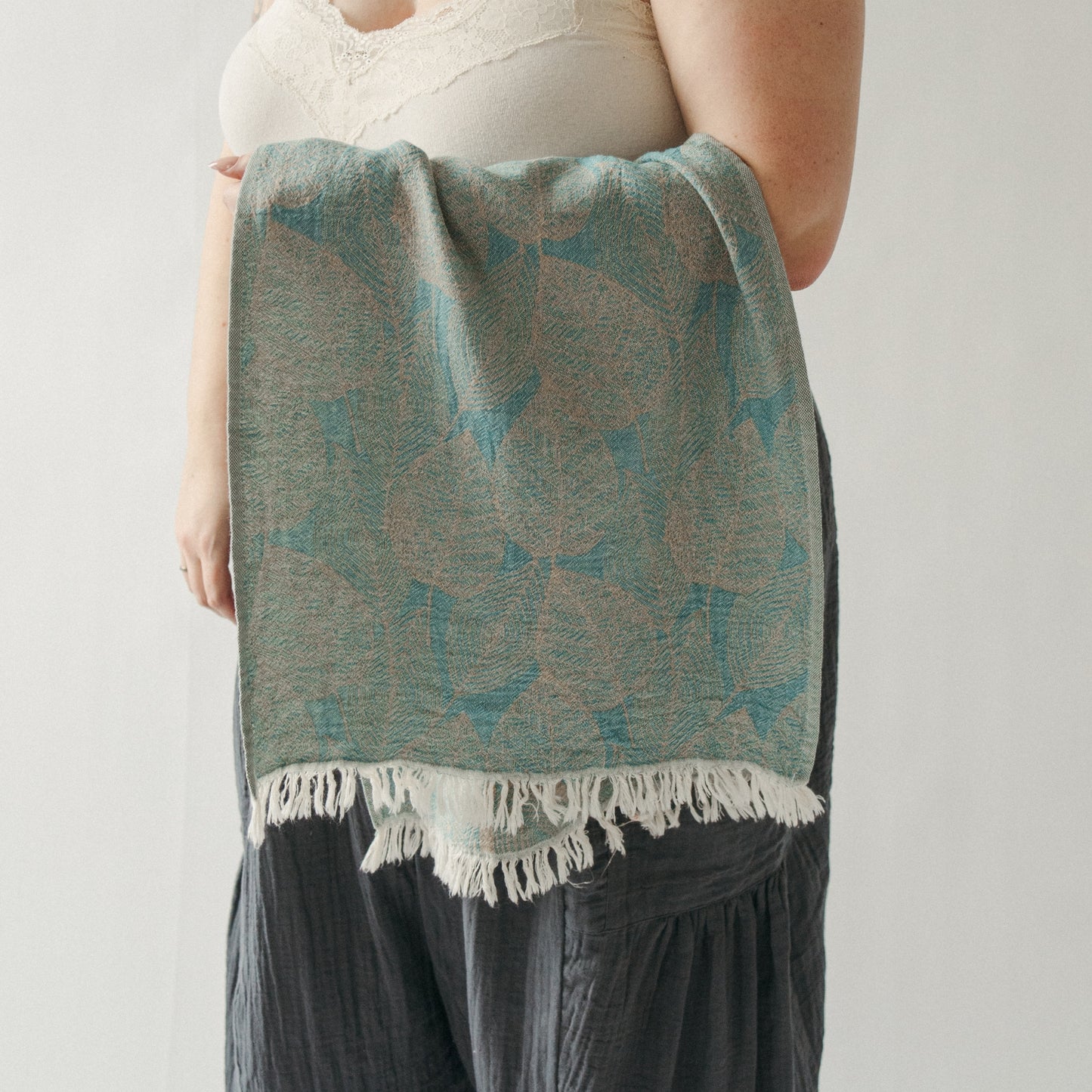 Leaf Appliqué Hand Towel