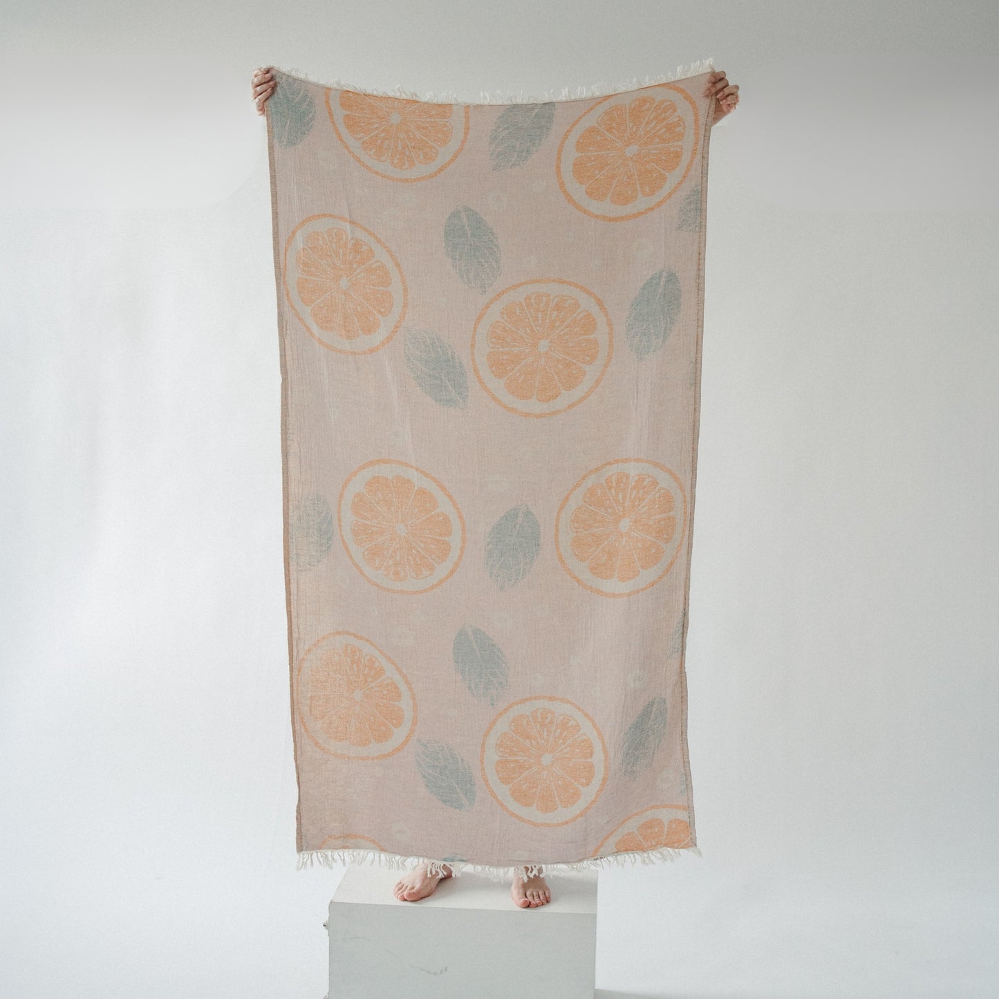 Orange and Leaf Towel