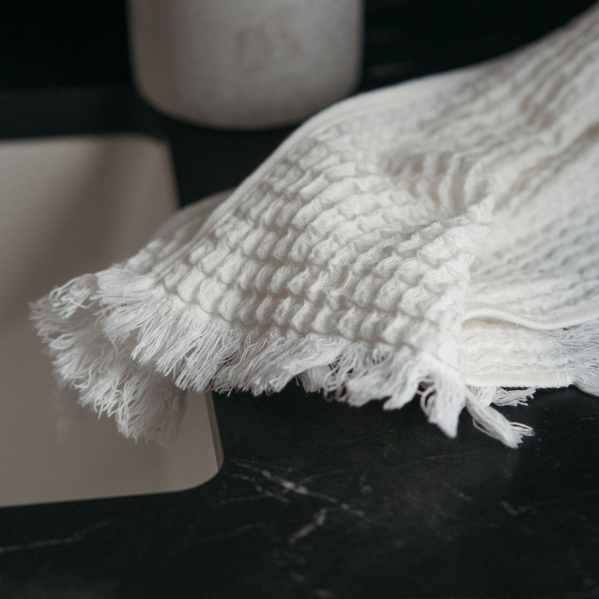 POKOLOKO French Waffle Hand Towel #color_blanche