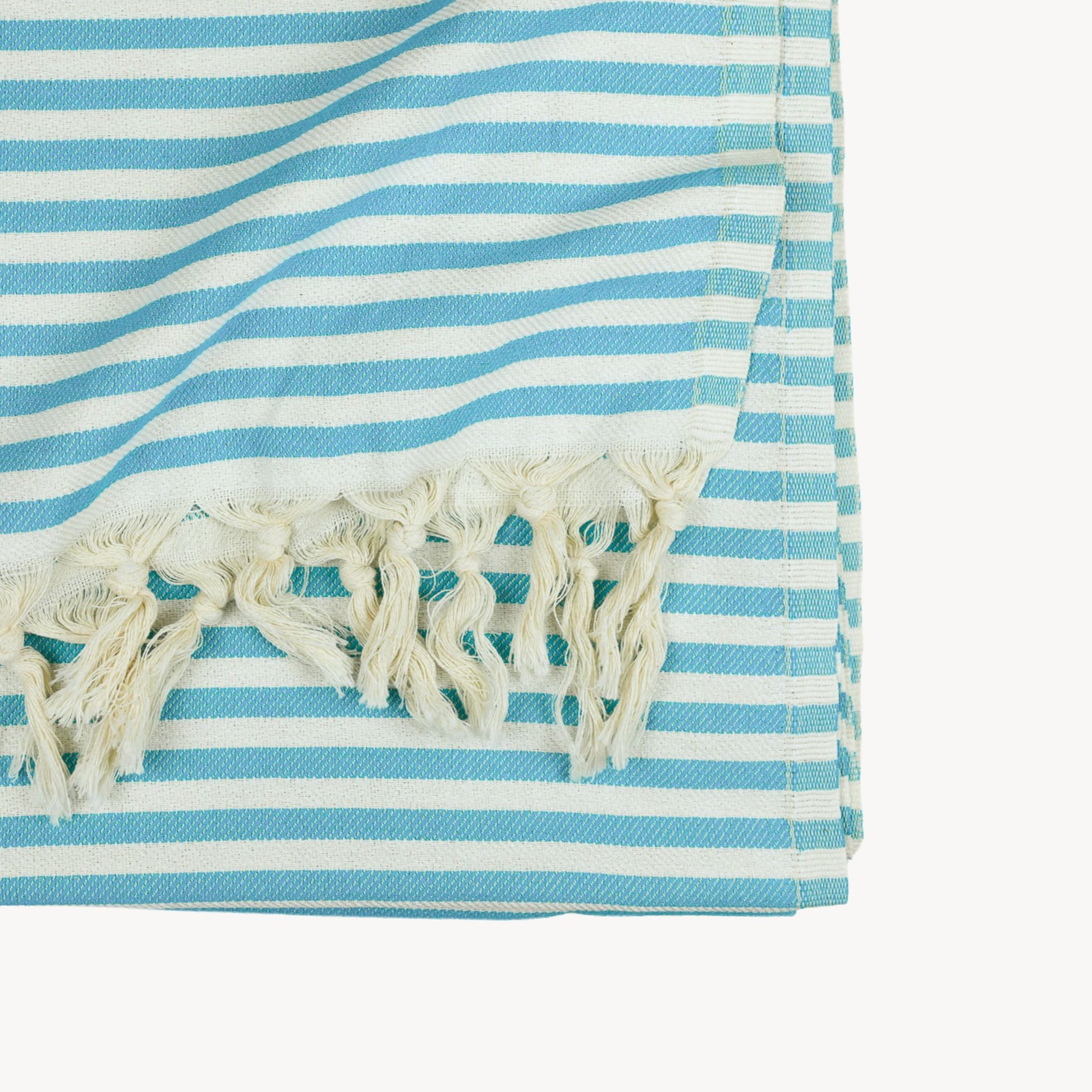 POKOLOKO Striped Picnic Blanket #color_aqua