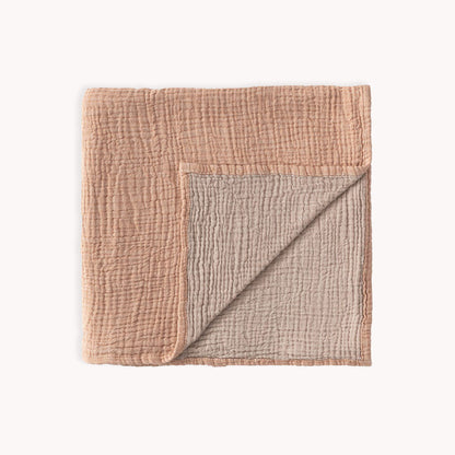 POKOLOKO Crinkle Cotton Baby Blanket #color_apricot-crinkle