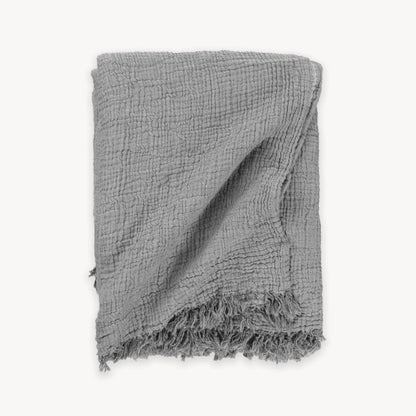 POKOLOKO Crinkle Bed Covers #color_charcoal-grey-crinkle