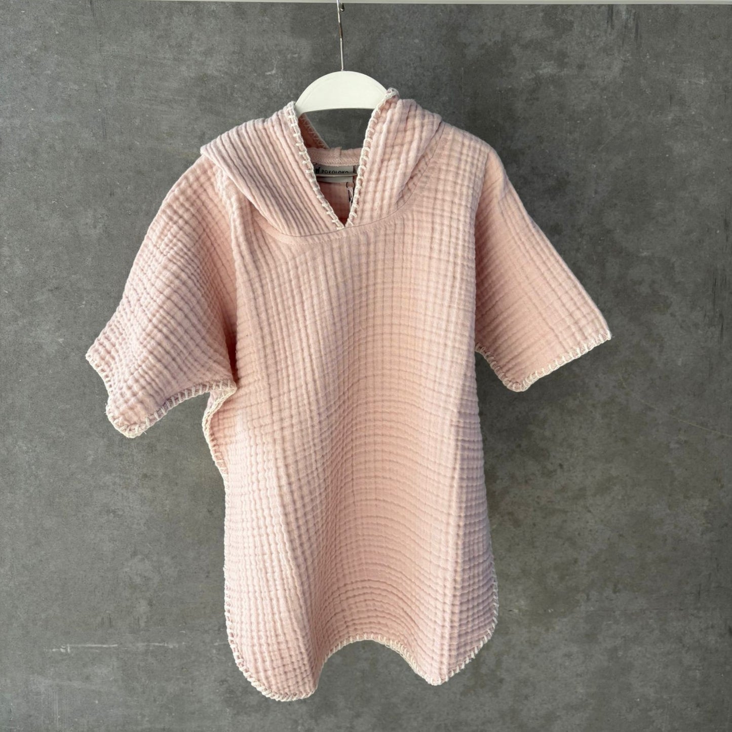 POKOLOKO Crinkle Kids Poncho #color_seashell