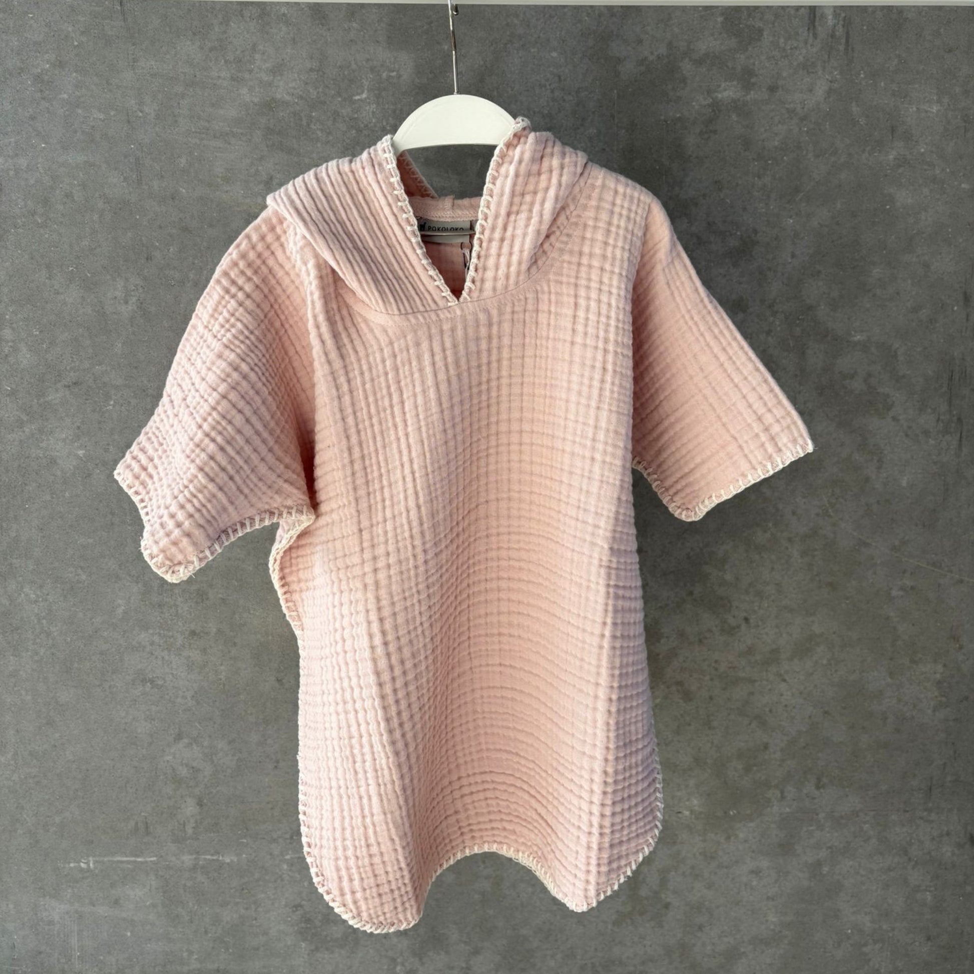 POKOLOKO Crinkle Kids Poncho #color_seashell