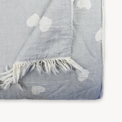 POKOLOKO Have A Heart Fleece Lined Throw #color_have-a-heart-gray