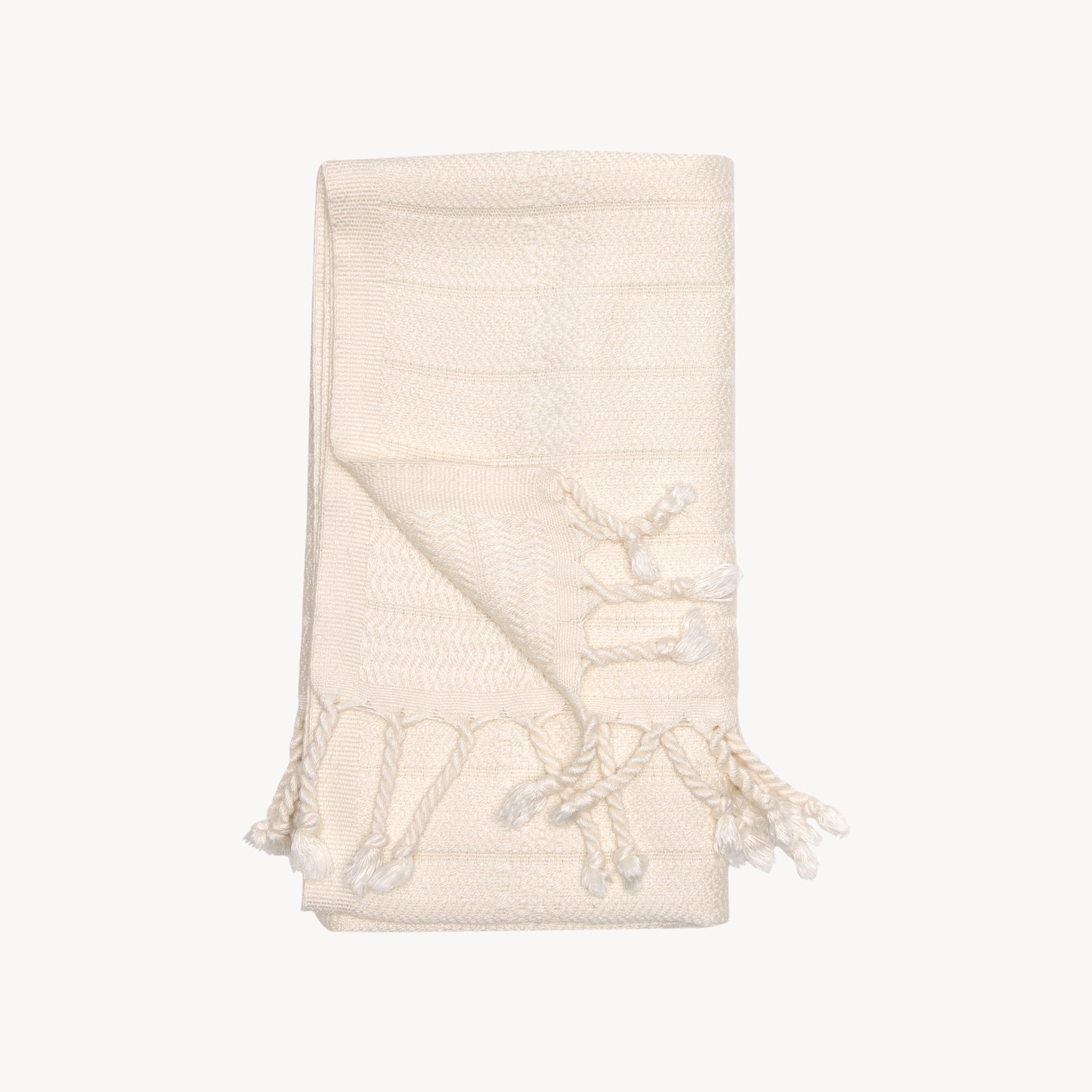 POKOLOKO Striped Bamboo Hand Towel #color_cream-striped-bamboo