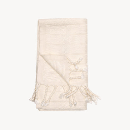 POKOLOKO Striped Bamboo Hand Towel #color_cream-striped-bamboo