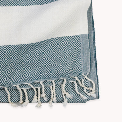 POKOLOKO Diamond Hand Towel #color_prussian