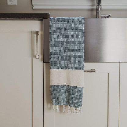 POKOLOKO Diamond Hand Towel #color_prussian