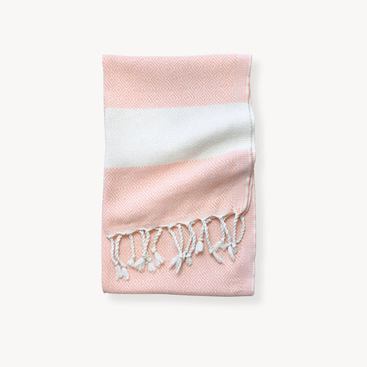 POKOLOKO Diamond Hand Towel #color_grapefruit-diamond