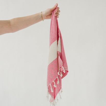POKOLOKO Diamond Hand Towel #color_sweetpea-diamond