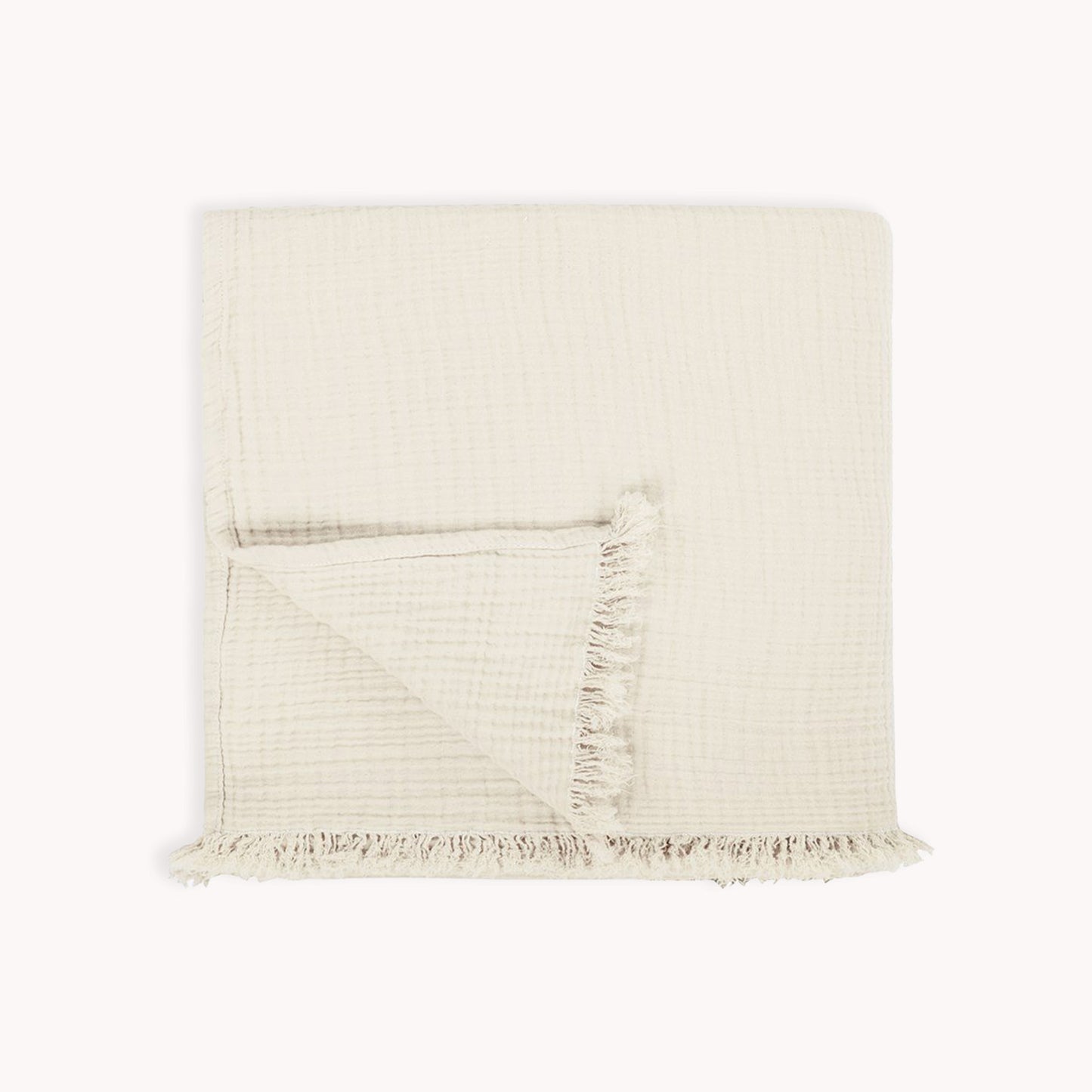 Solid Crinkle Throw #color_ivory