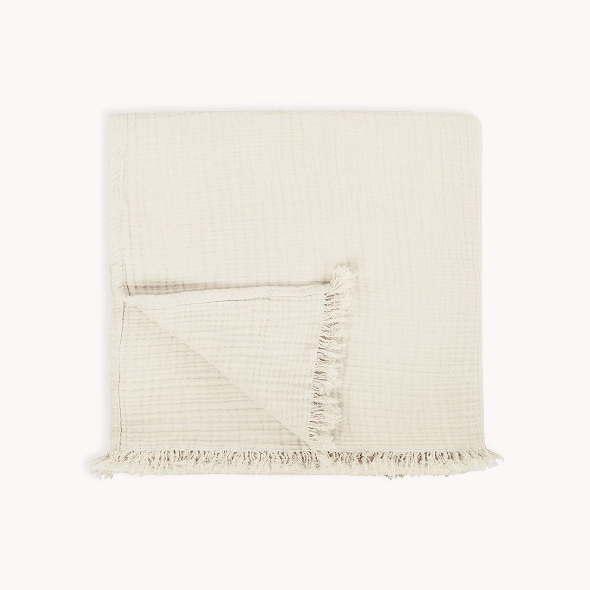 Solid Crinkle Throw #color_ivory