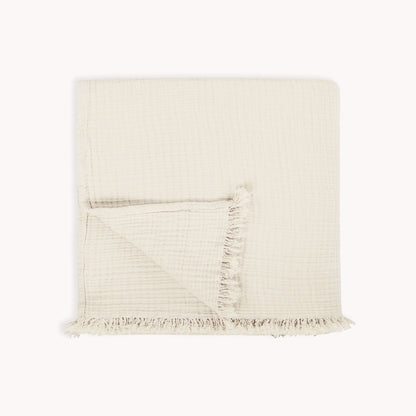 Solid Crinkle Throw #color_ivory