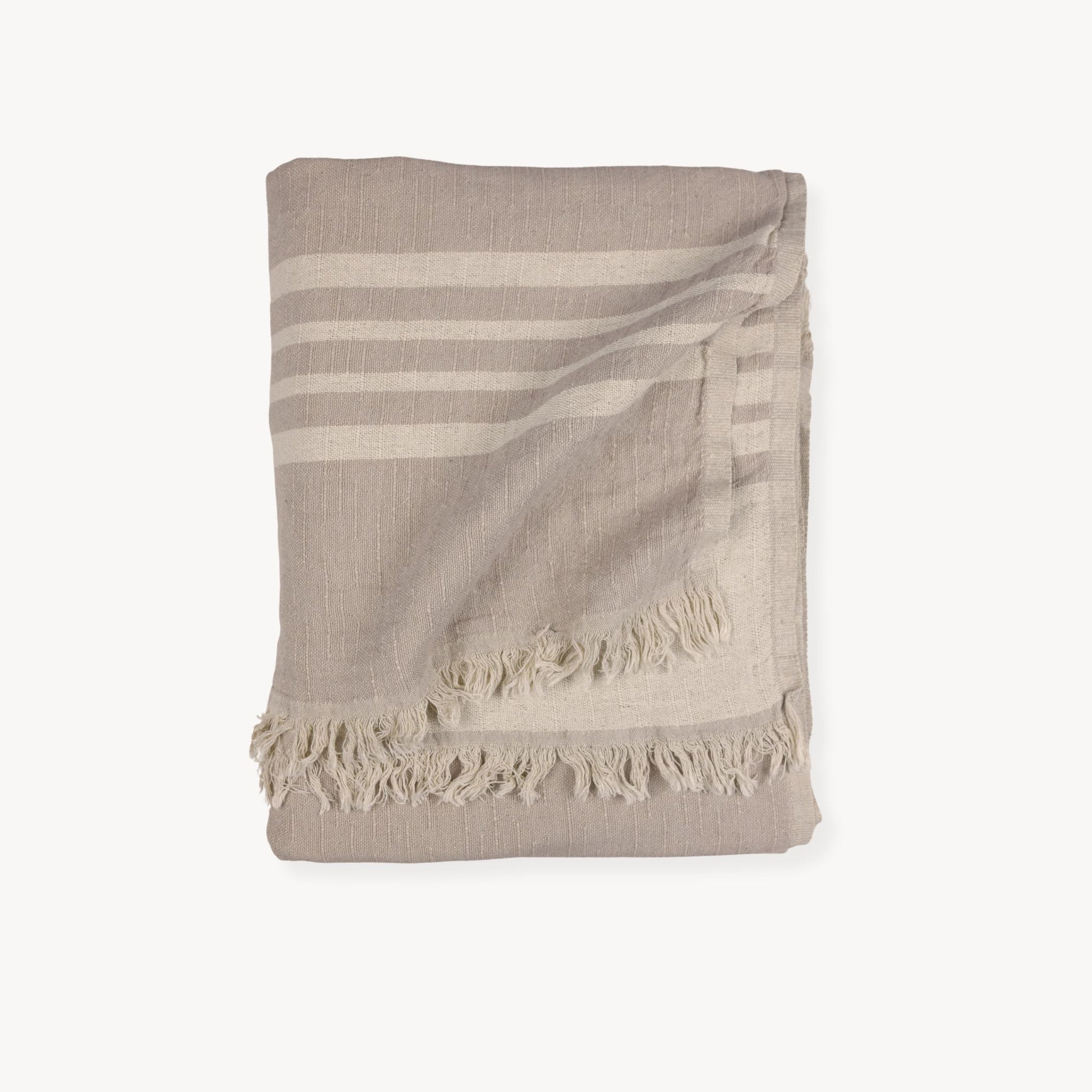POKOLOKO West Coast Linen Throw #color_sandstone