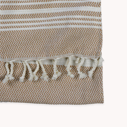 POKOLOKO Diamond Hand Towel #color_sandstone-hasir