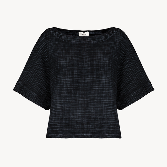 POKOLOKO Crinkle Boat Top #color_crinkle-black