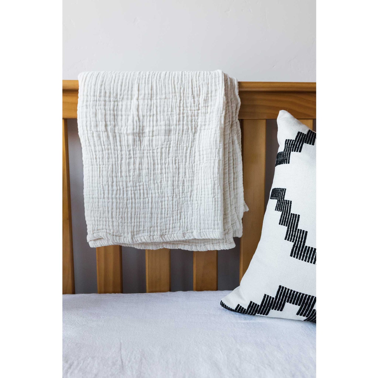Couverture bébé en coton froissé