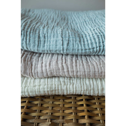 Couverture bébé en coton froissé