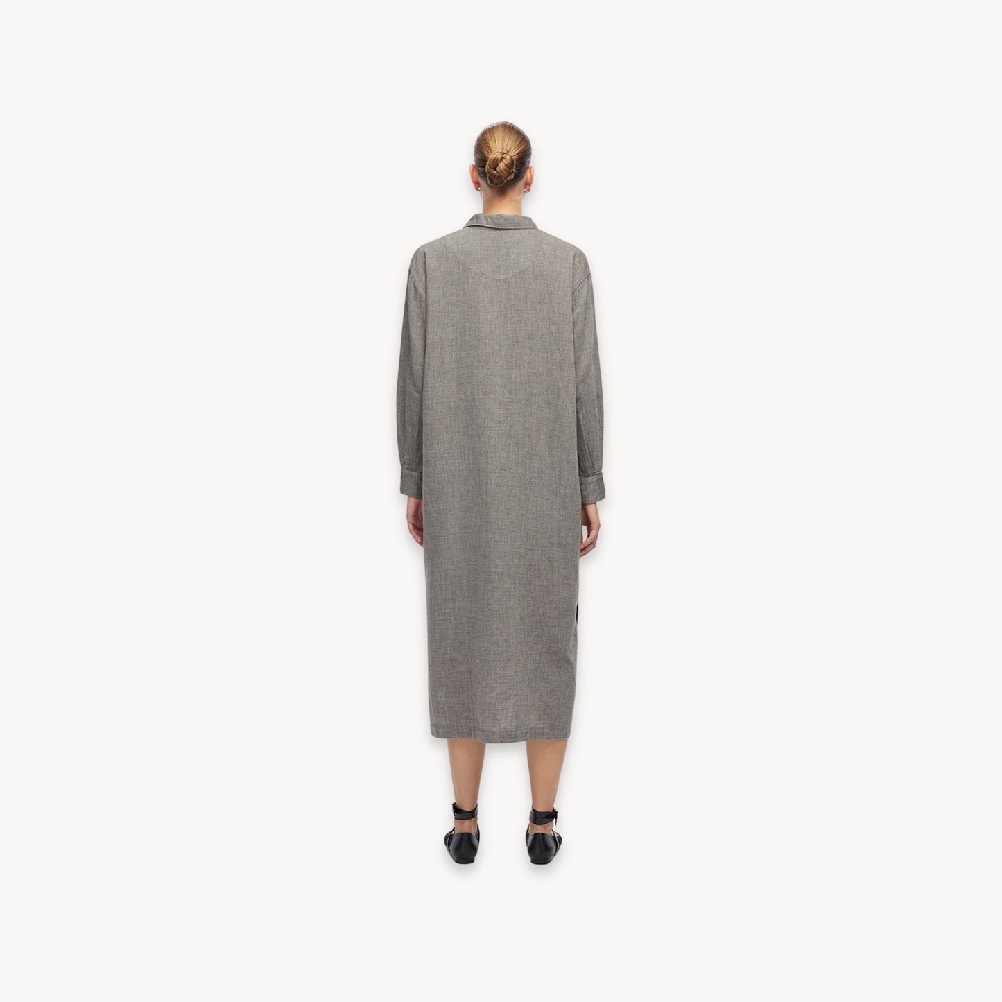 City Collection Buttoned Shirt Dress