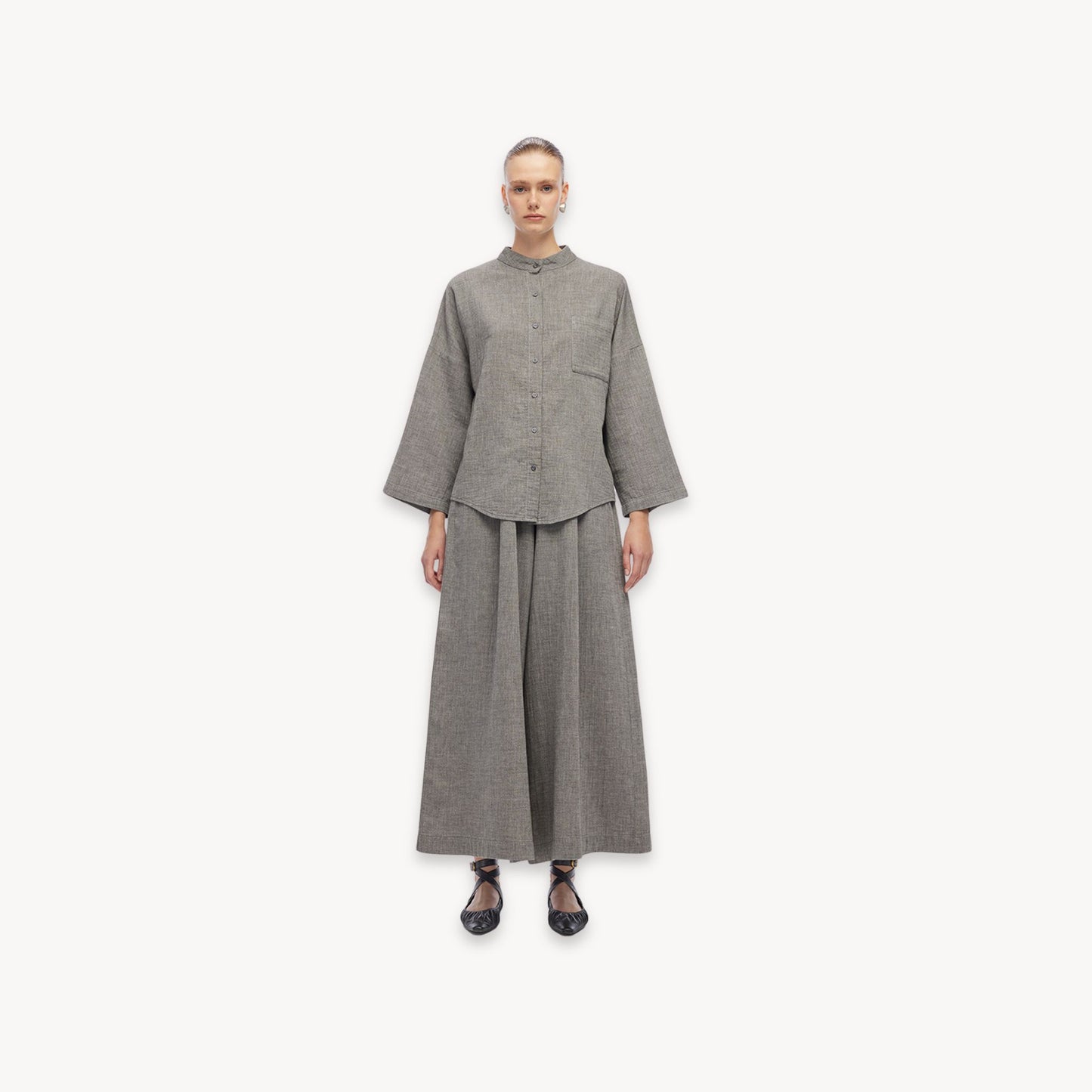 City Collection Grandad Collar Shirt